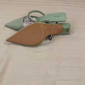 Zara mint low pointy heels.